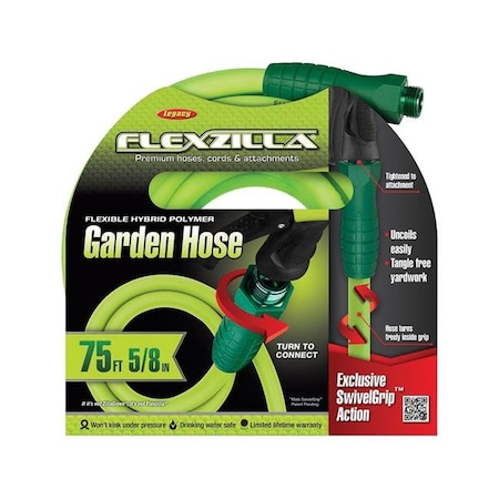 Legacy Legacy 7630791 0.62 in. Dia. x 75 ft. Flexzilla Garden Hose Kink Resistant 7630791
